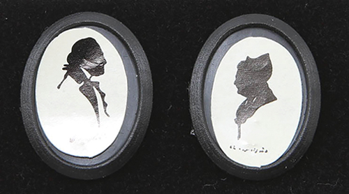 Dollhouse Miniature Washington Silhouettes  2 pc